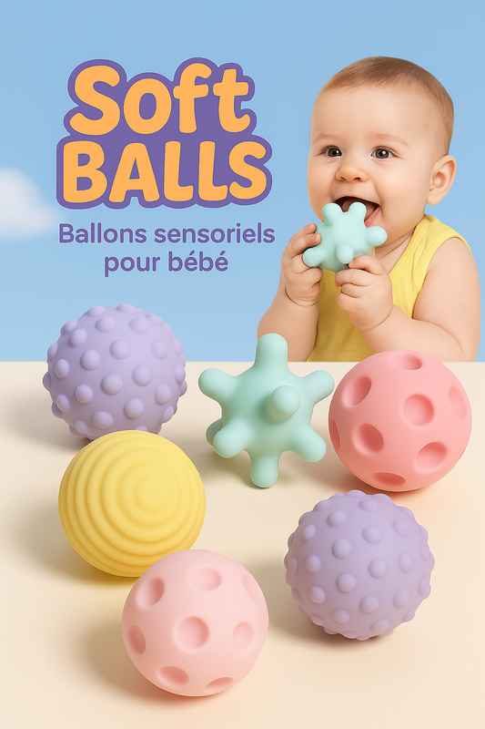 Soft Balls – Ballons sensoriels & massage pour bébé